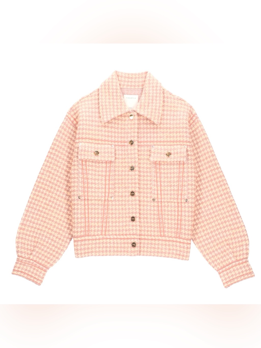 Sandro Alois Two Tone Houndstooth Jacket
